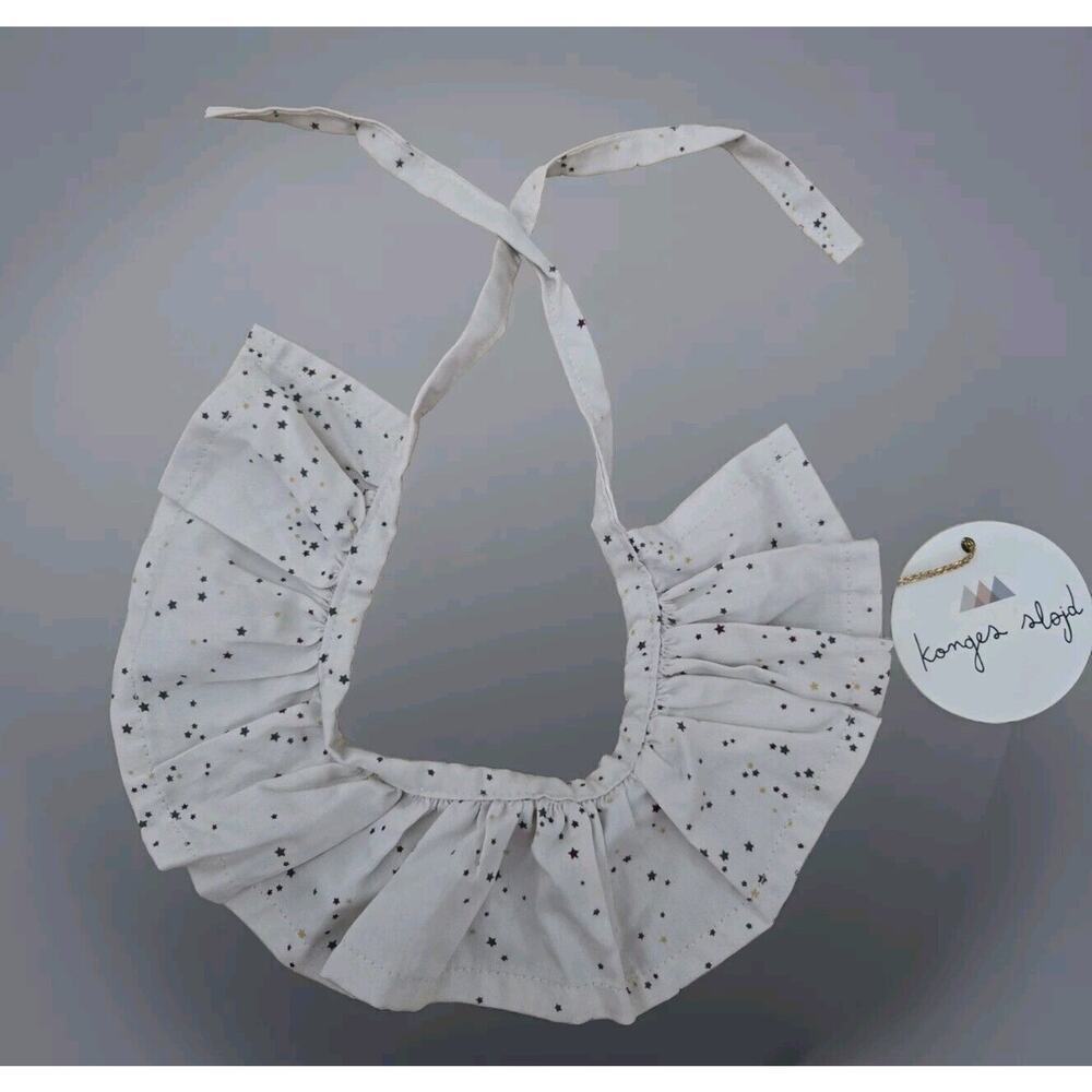 KONGES SLOJD‎ Beige Star Ruffle Collar Baby Girl Etoille NWT - N4